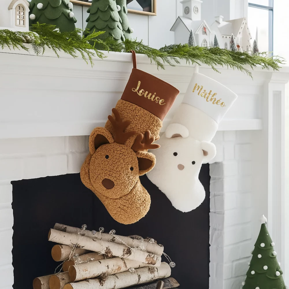 chaussette de noël, cadeau personnalisé noël