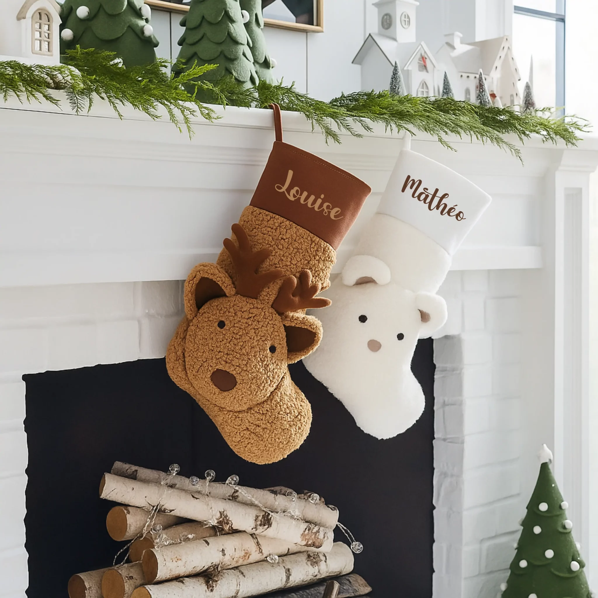 Idée cadeau personnalisé, chaussette noël prénom
