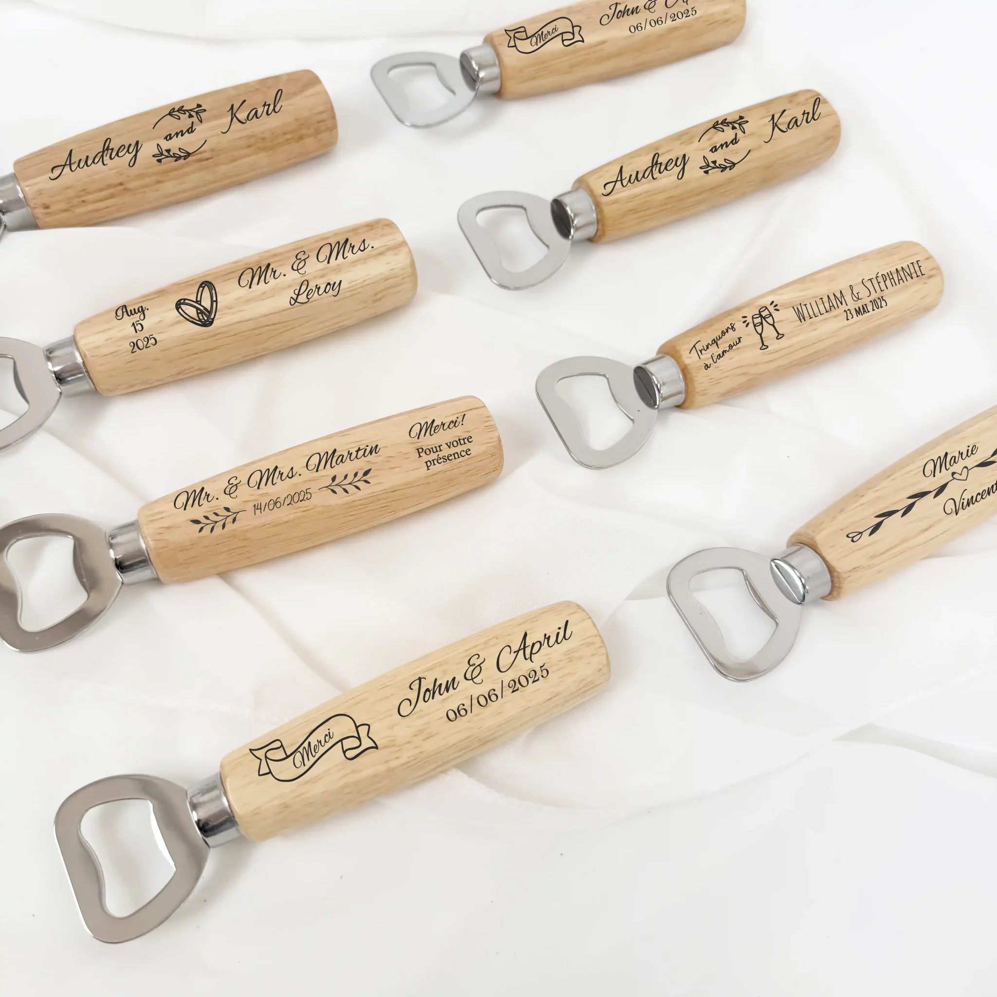 décapsuleur mariage personnalisé