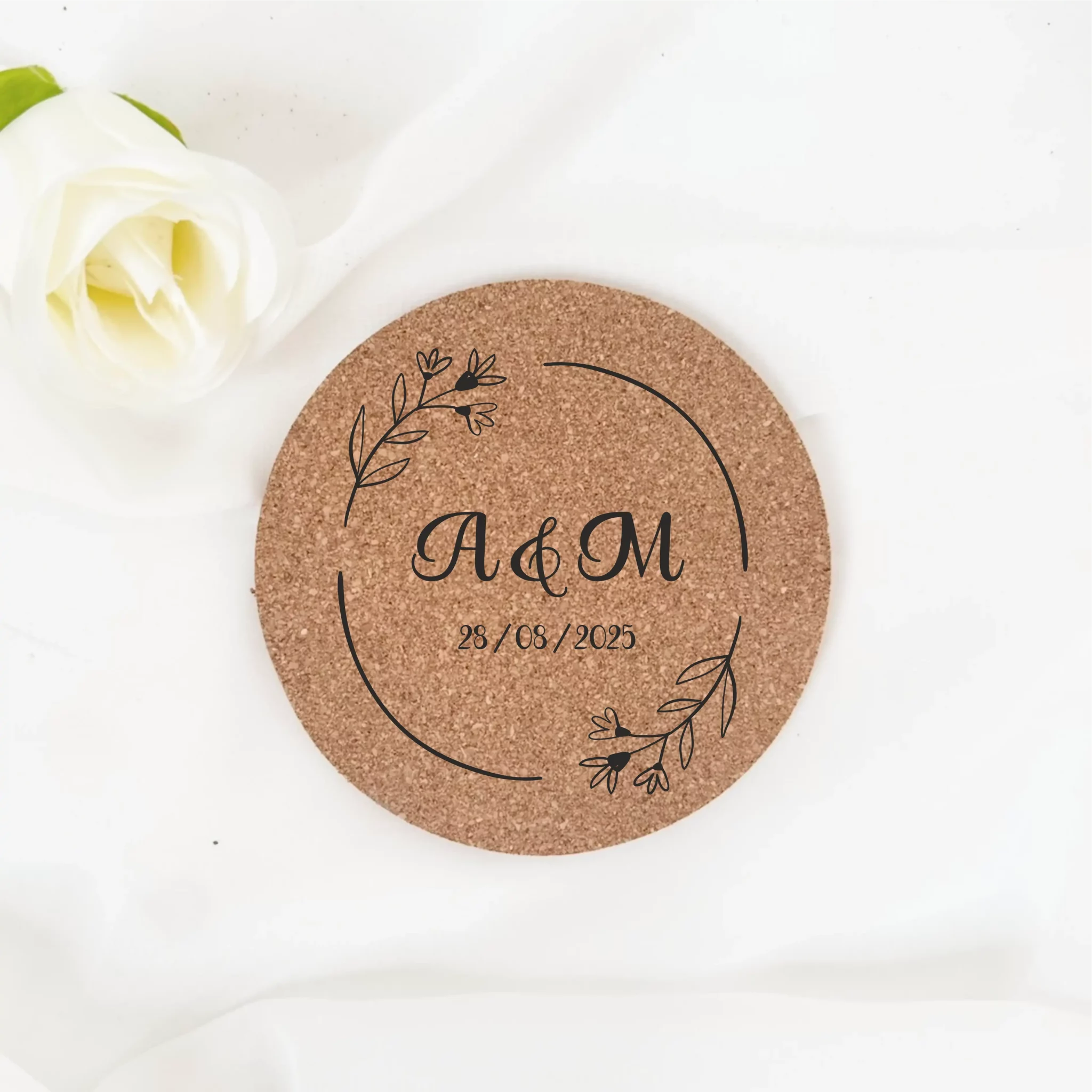 Sous-verre personnalisé mariage