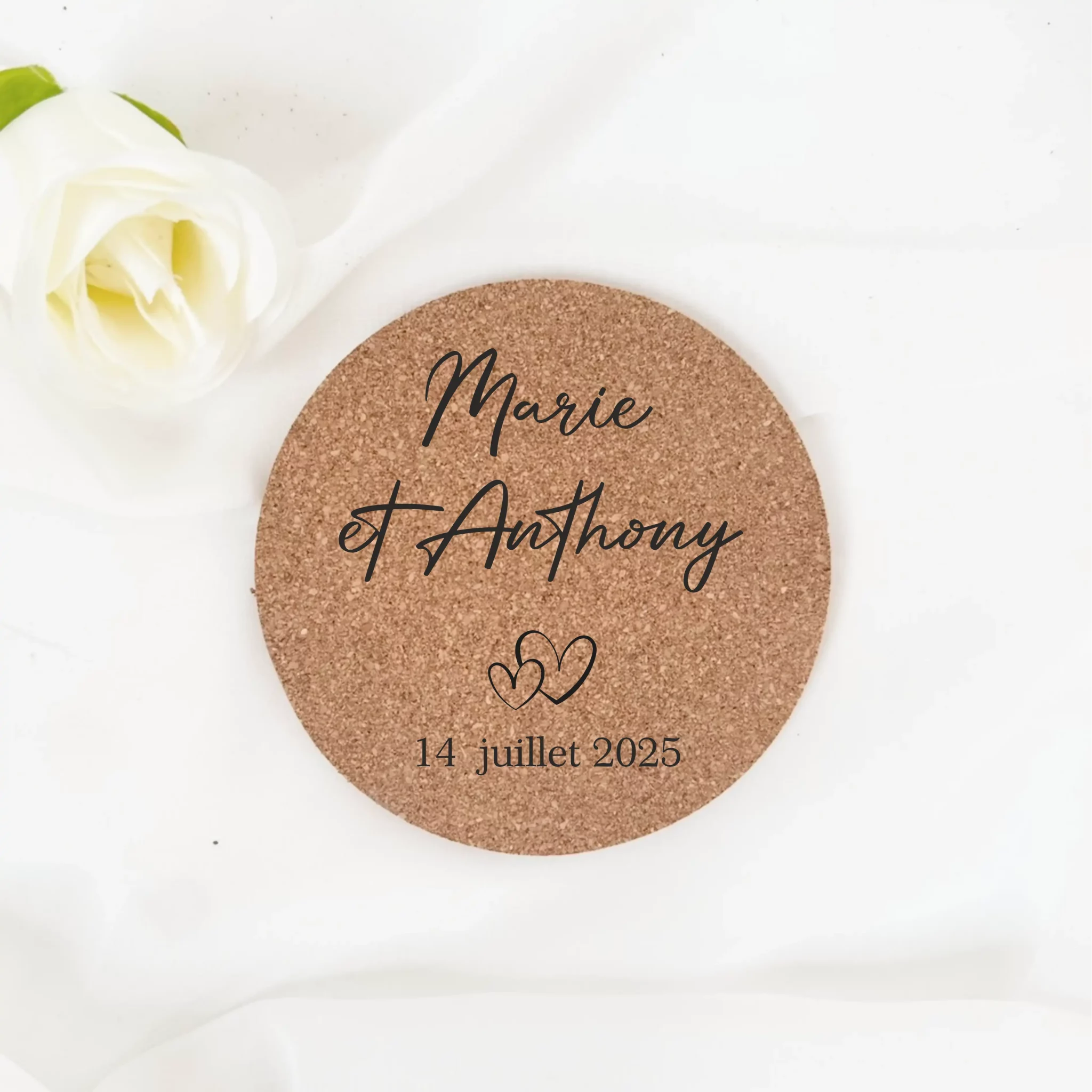 Sous-verre mariage invités