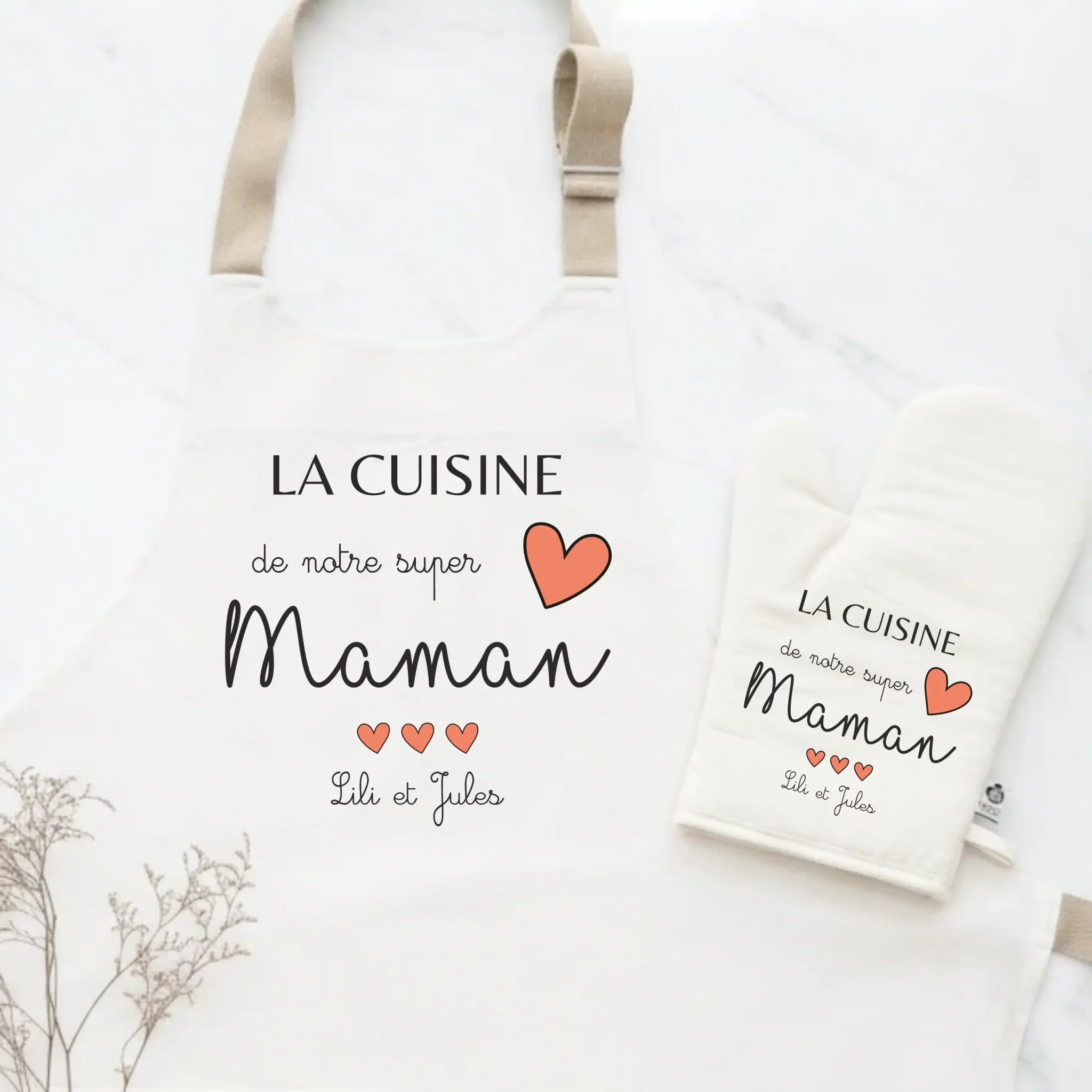 Tablier de cuisine personnalisรฉ maman