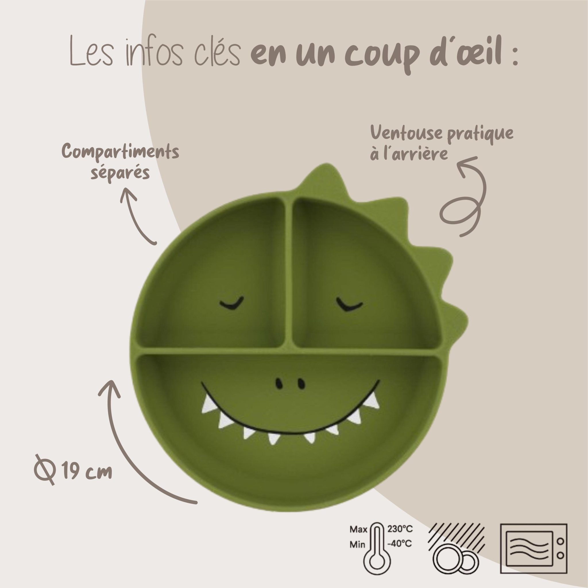 Assiette bébé — Assiette à compartiment
