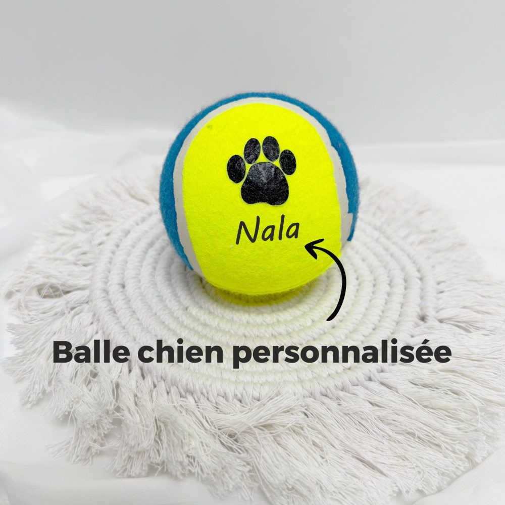 Balle personnalisée chien nom