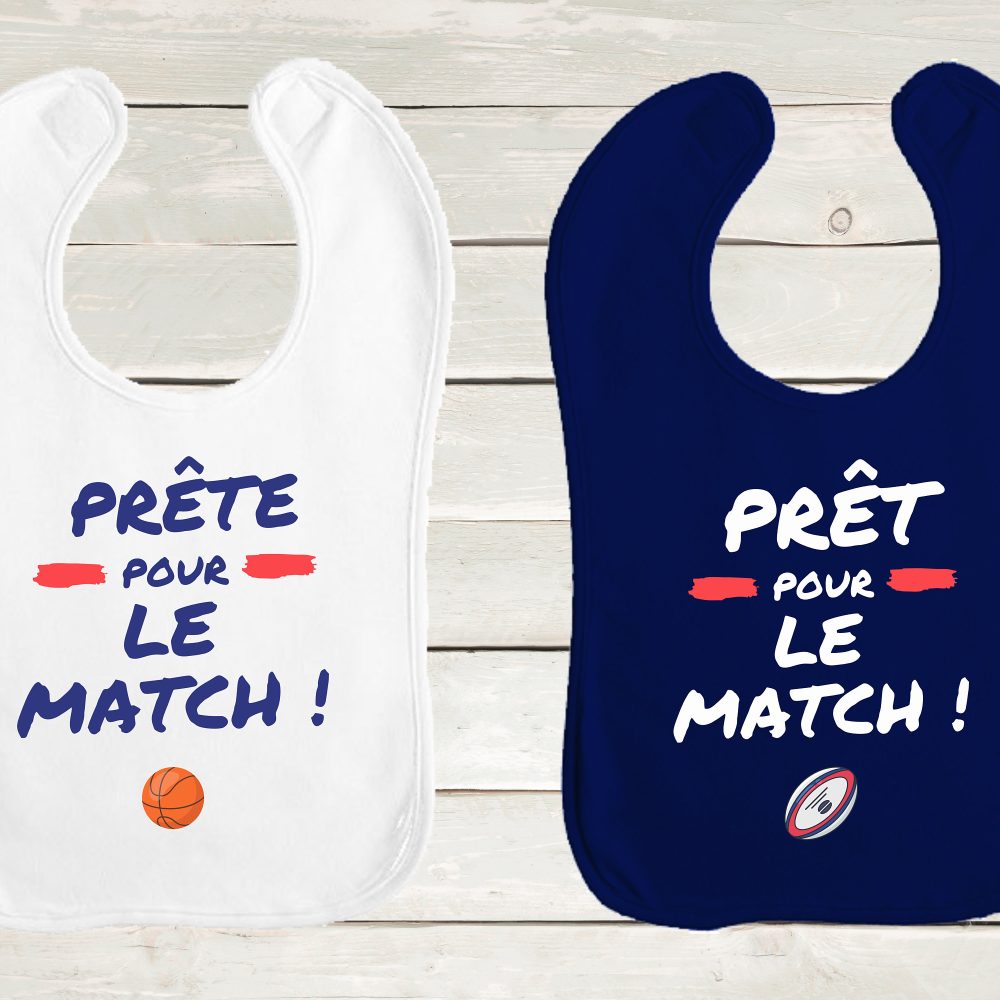 Bavoir supporter personnalisé avec le