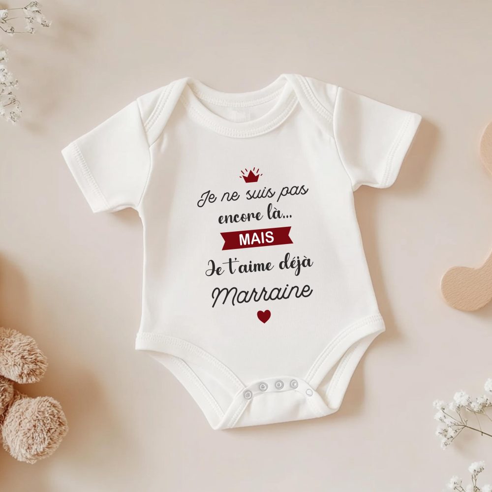 Body annonce marraine parrain bébé- Body annonce