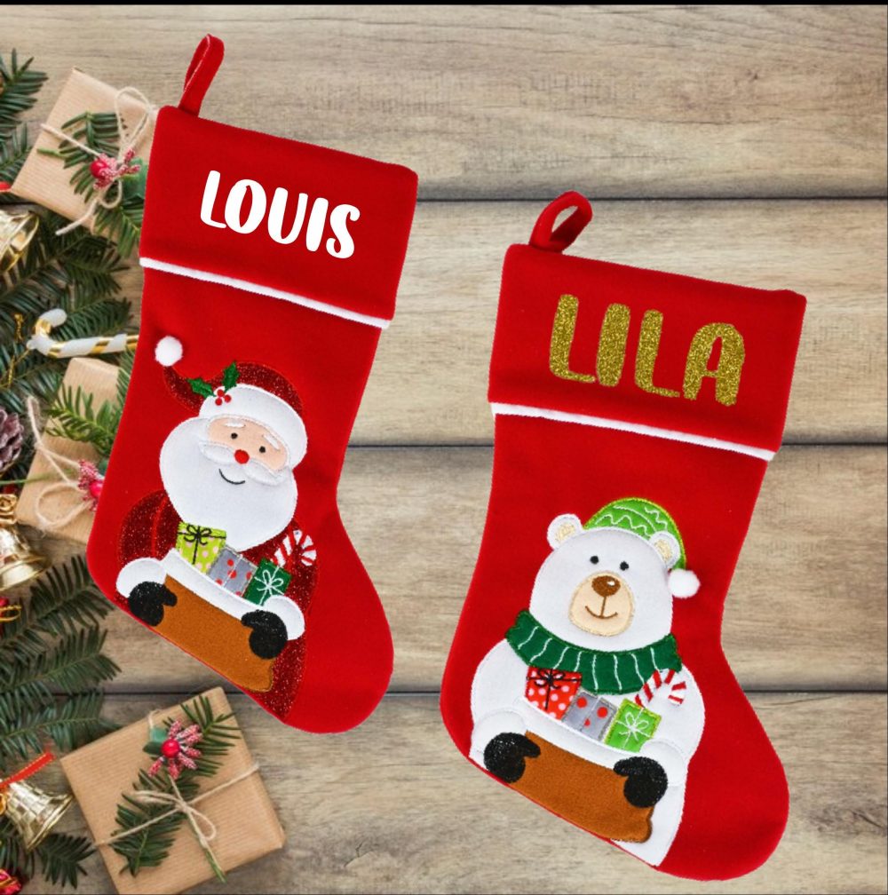 Botte noël prénom — cadeau premier noël
