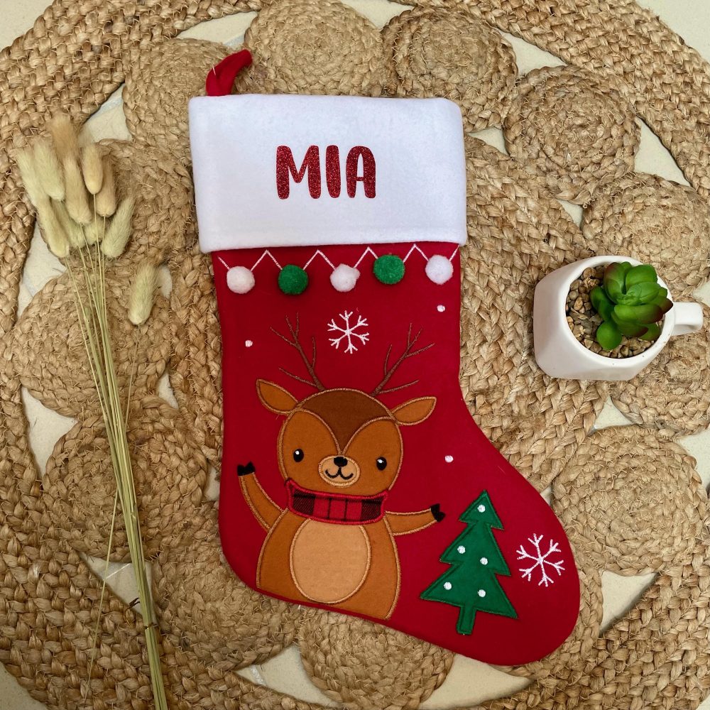 Botte noël prénom — chaussette de noël