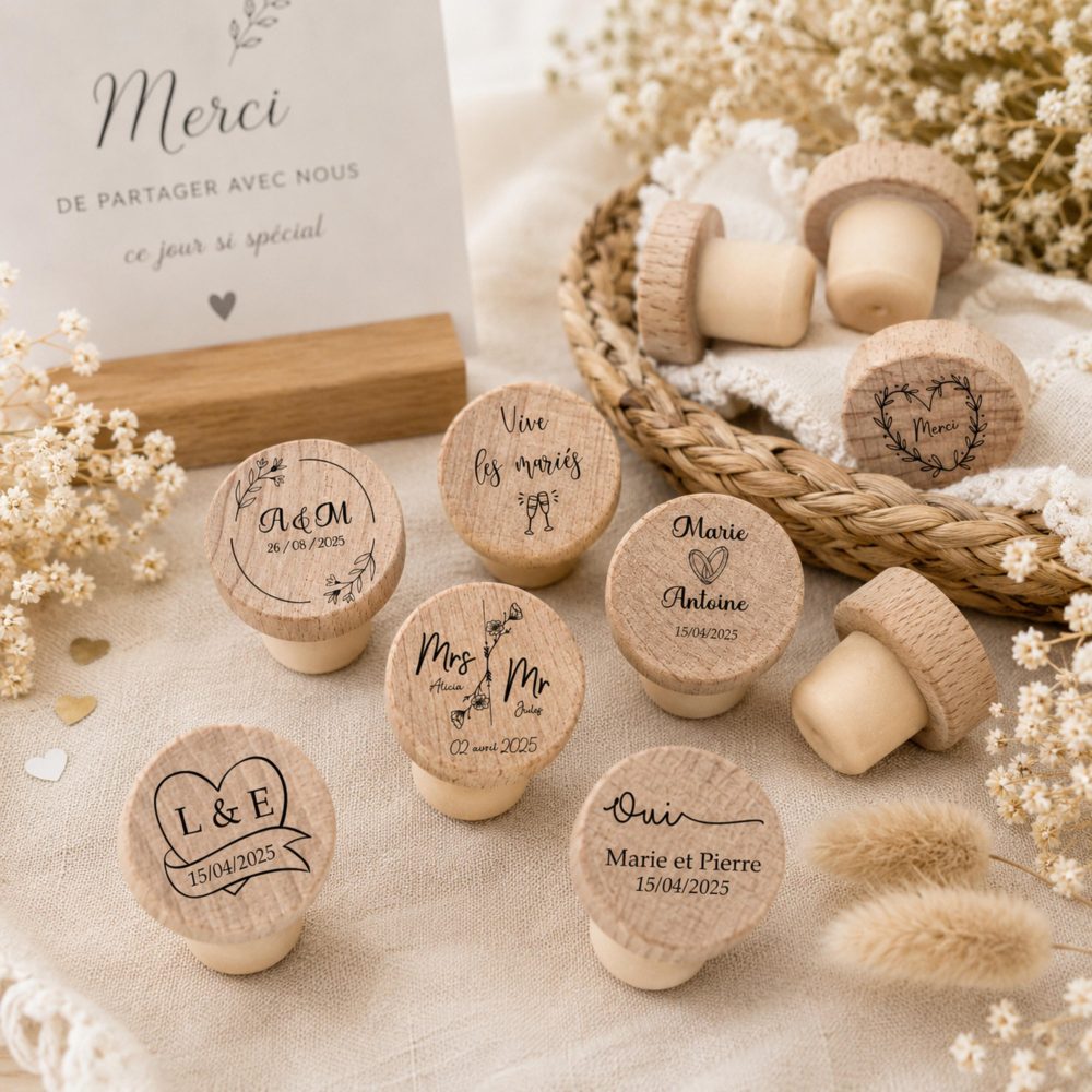 Bouchon Bouteille Personnalisé Mariage