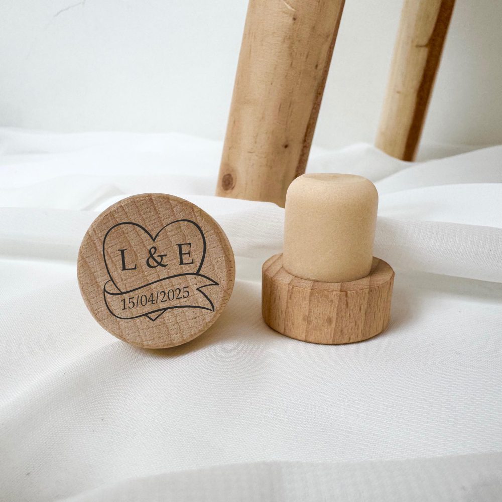 Bouchon Bouteille Personnalisé Mariage — cadeau de mariage personnalisé