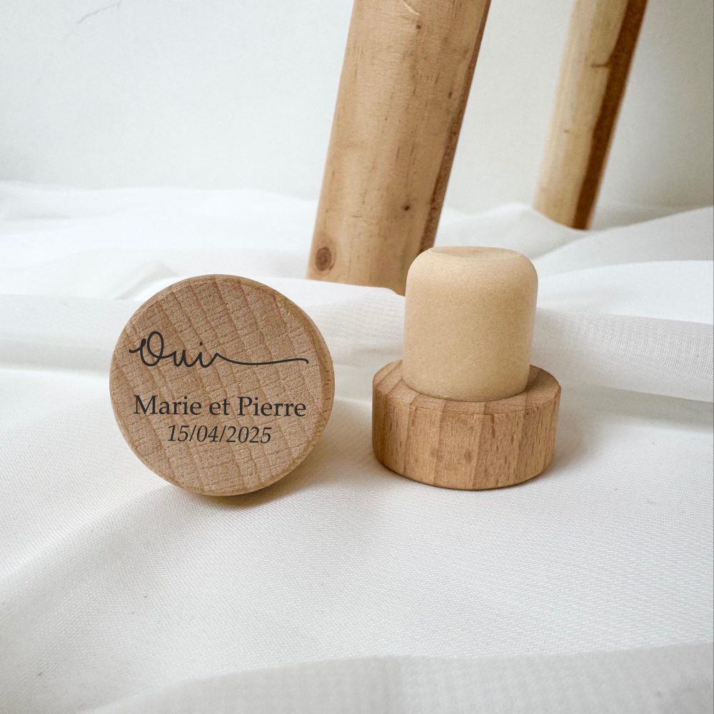 Bouchon Bouteille Personnalisé Mariage — cadeau invité personnalisé
