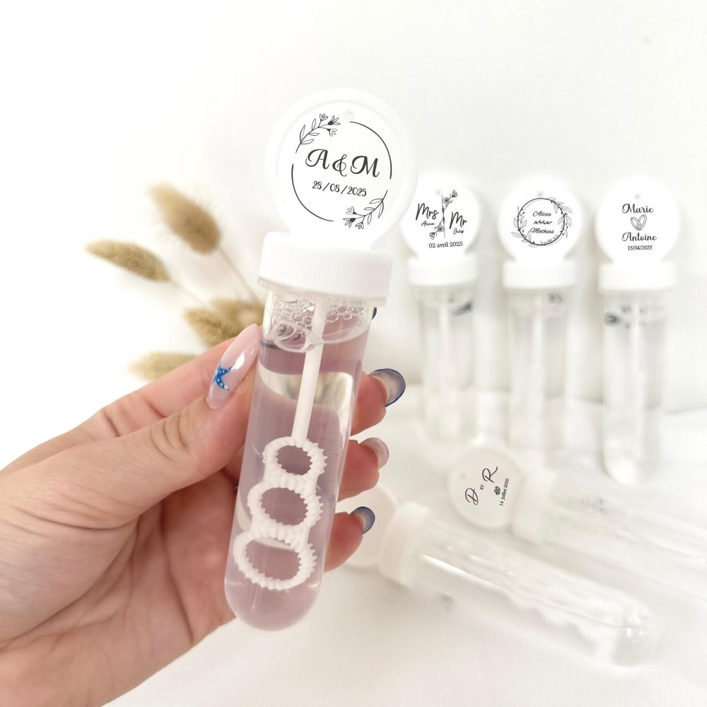 Bulles à savon personnalisées mariage — cadeau invité de mariage