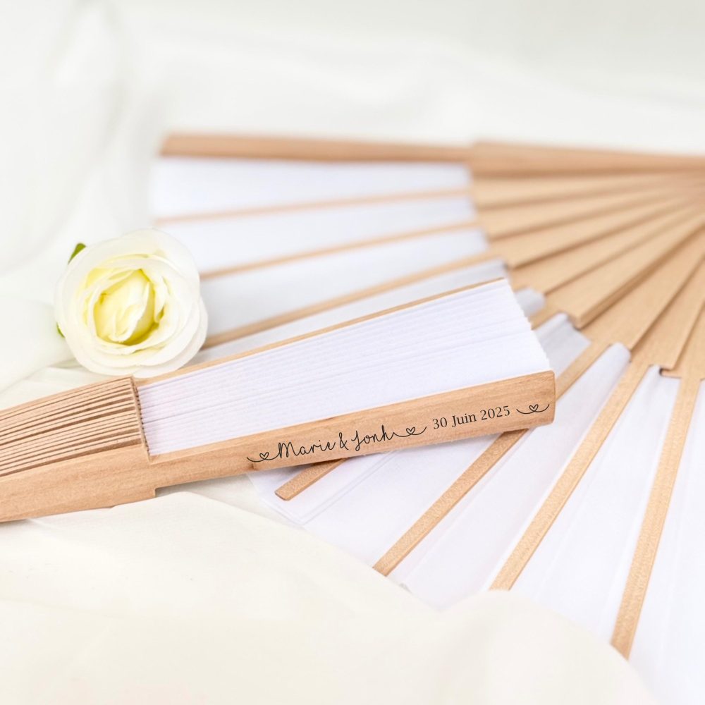Cadeau de mariage éventail Personnalisé