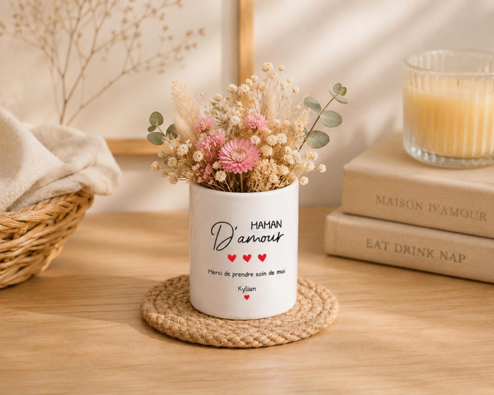 Cadeau maîtresse personnalisé “Maîtresse D'amour” — cadeau nounou fleurs