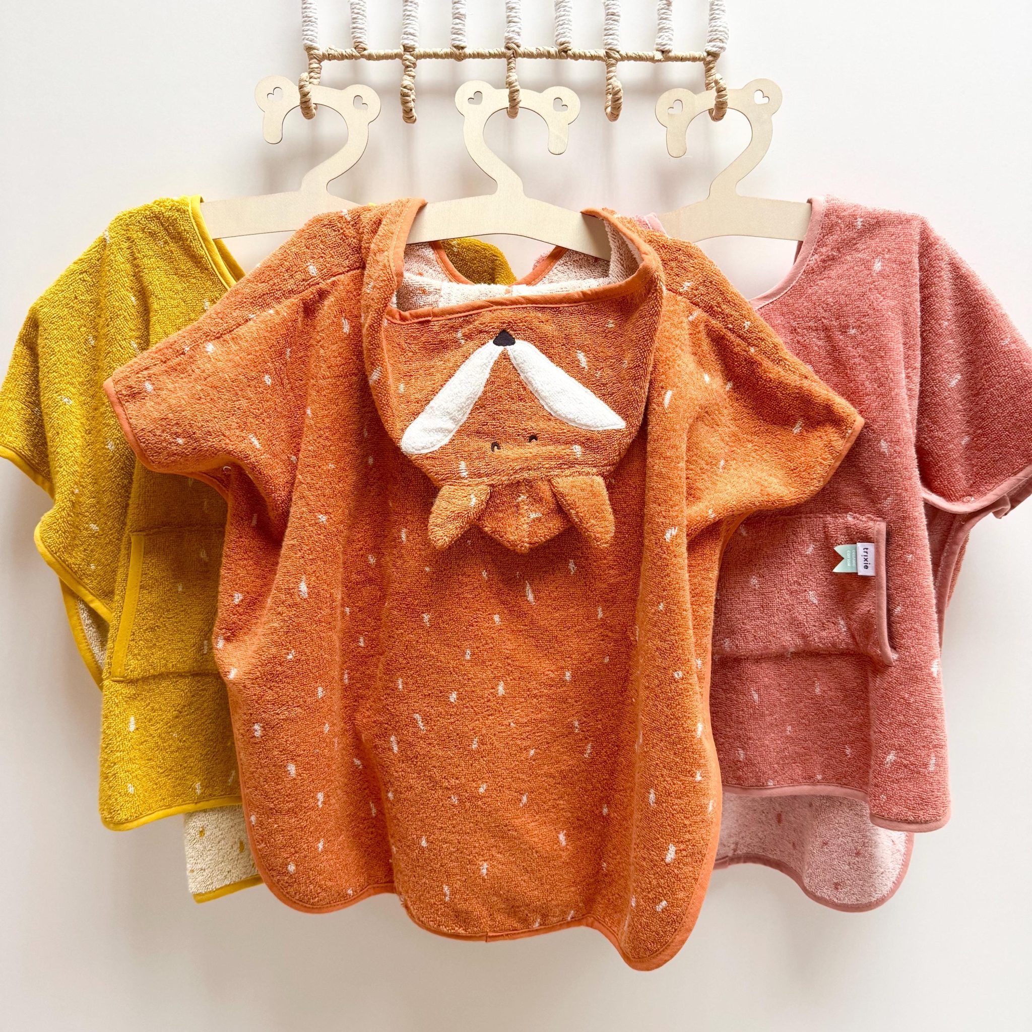 Cadeau naissance sortie de bain enfant brodé nom — poncho trixie enfant