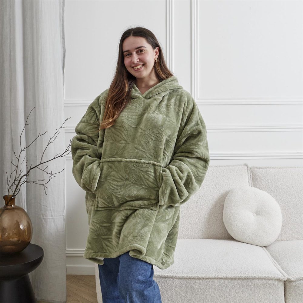 Cadeau Noël personnalisé sweat plaid épais brodé — cadeau personnalisé