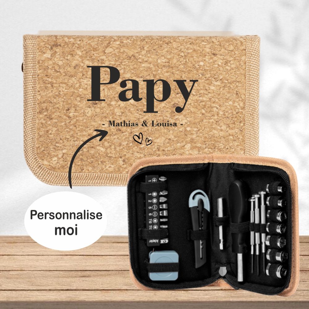 Cadeau personnalisé trousse à outils pour papy