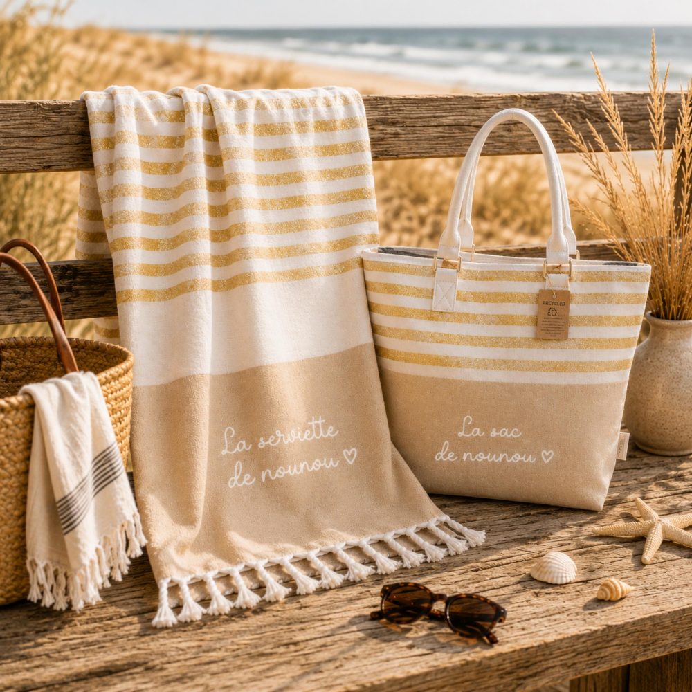 Cadeau Personnalisée Nounou– serviette de — cadeau nounou