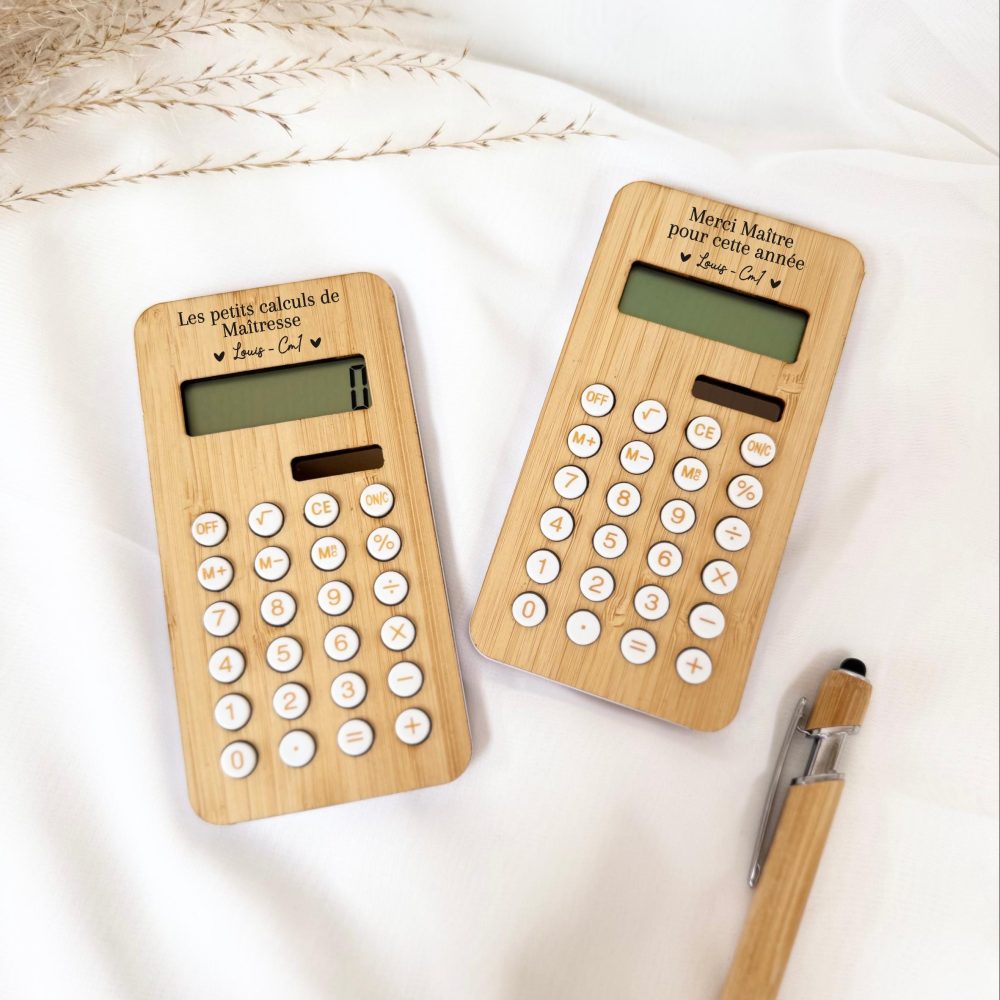 Calculatrice maitresse personnalisé