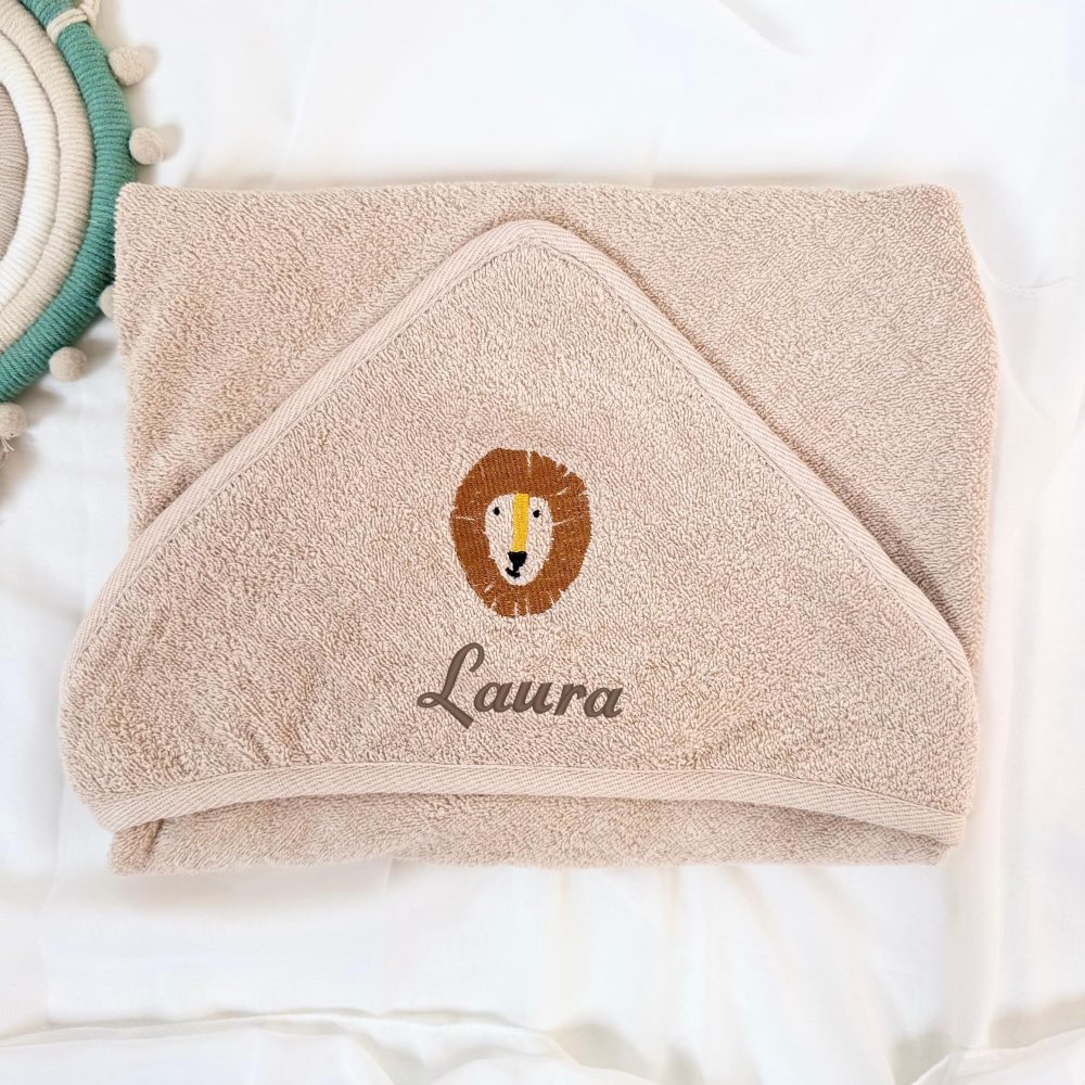 Cape de Bain bébé brodée Personnalisée — Cadeau bébé