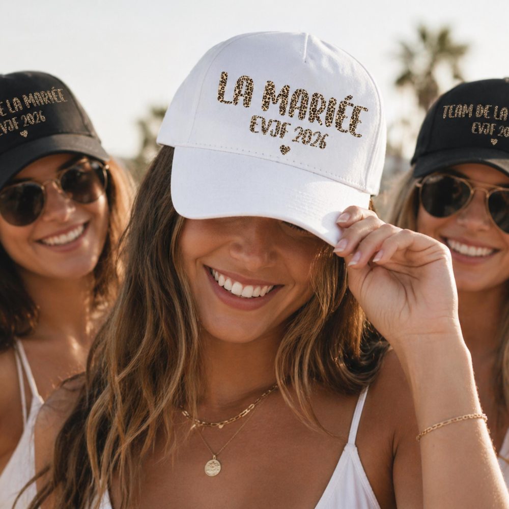 Casquette EVJF léopard personnalisé