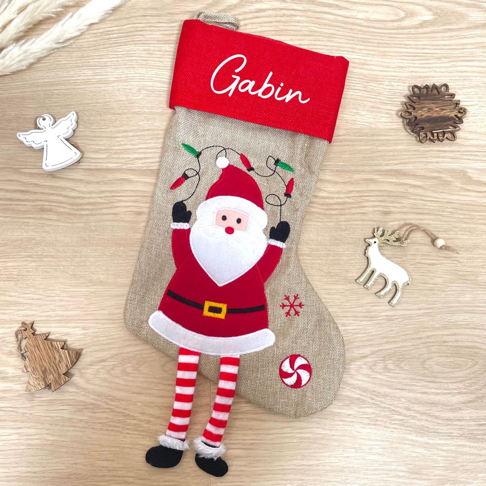 Chaussette de noël personnalisé père noël