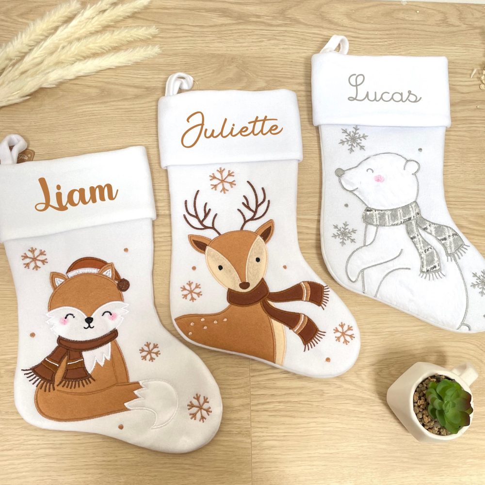 Chaussette de noël personnalisé prénom enfant