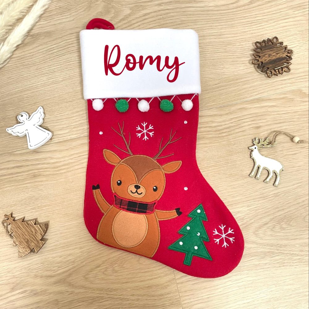 Chaussette de noël personnalisé prénom enfant — chaussette noel personnalisé