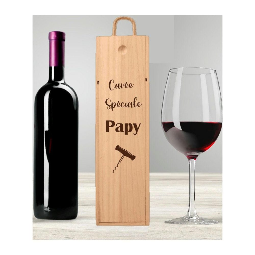 Coffret bouteille vin à personnaliser