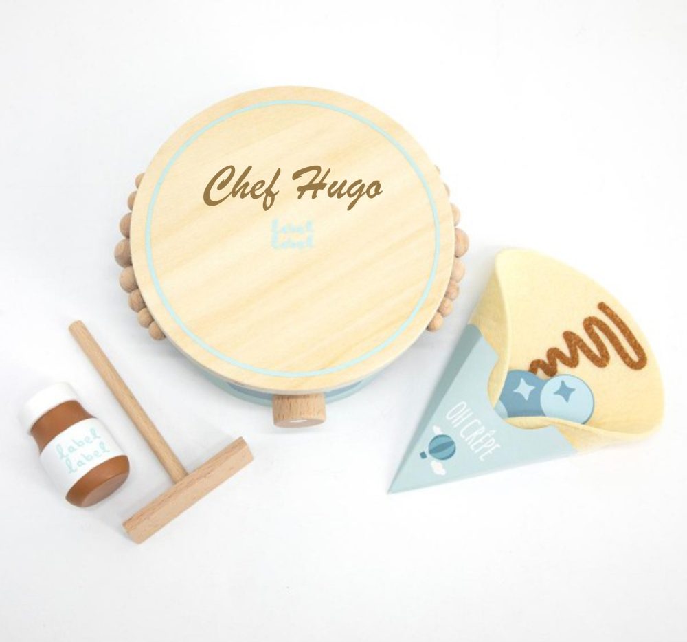 Crêpière Personnalisée enfant "Chef(fe)"en bois — Cadeau enfant