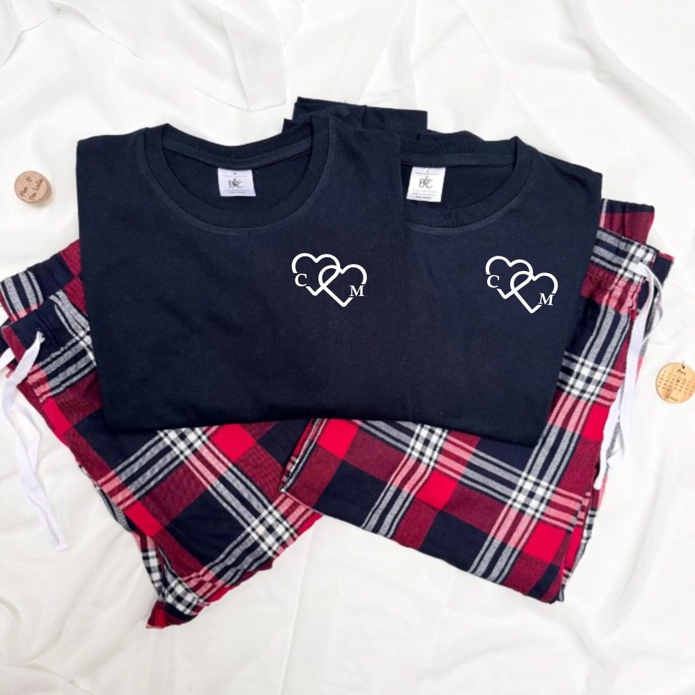 Ensemble Pyjama couple personnalisé saint valentin