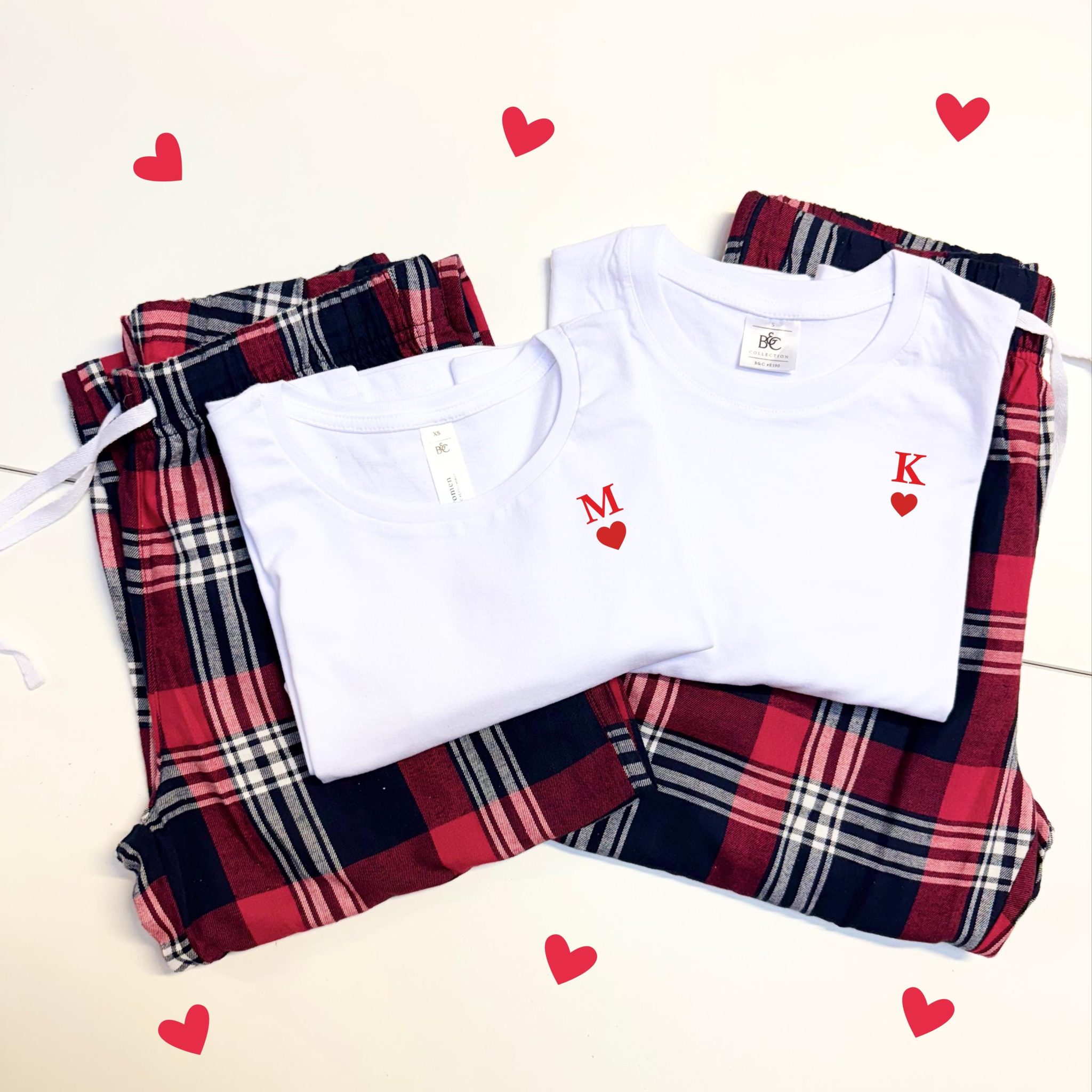 Ensemble pyjama personnalisé pour la Saint-Valentin