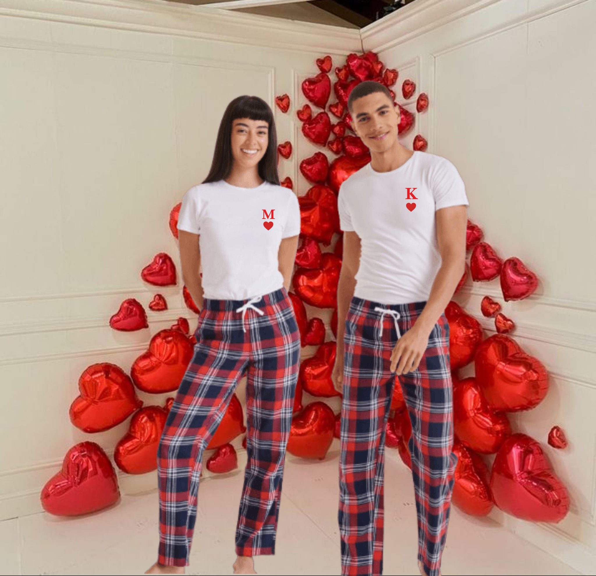 Ensemble pyjama personnalisé pour la Saint-Valentin — cozy Valentines gift
