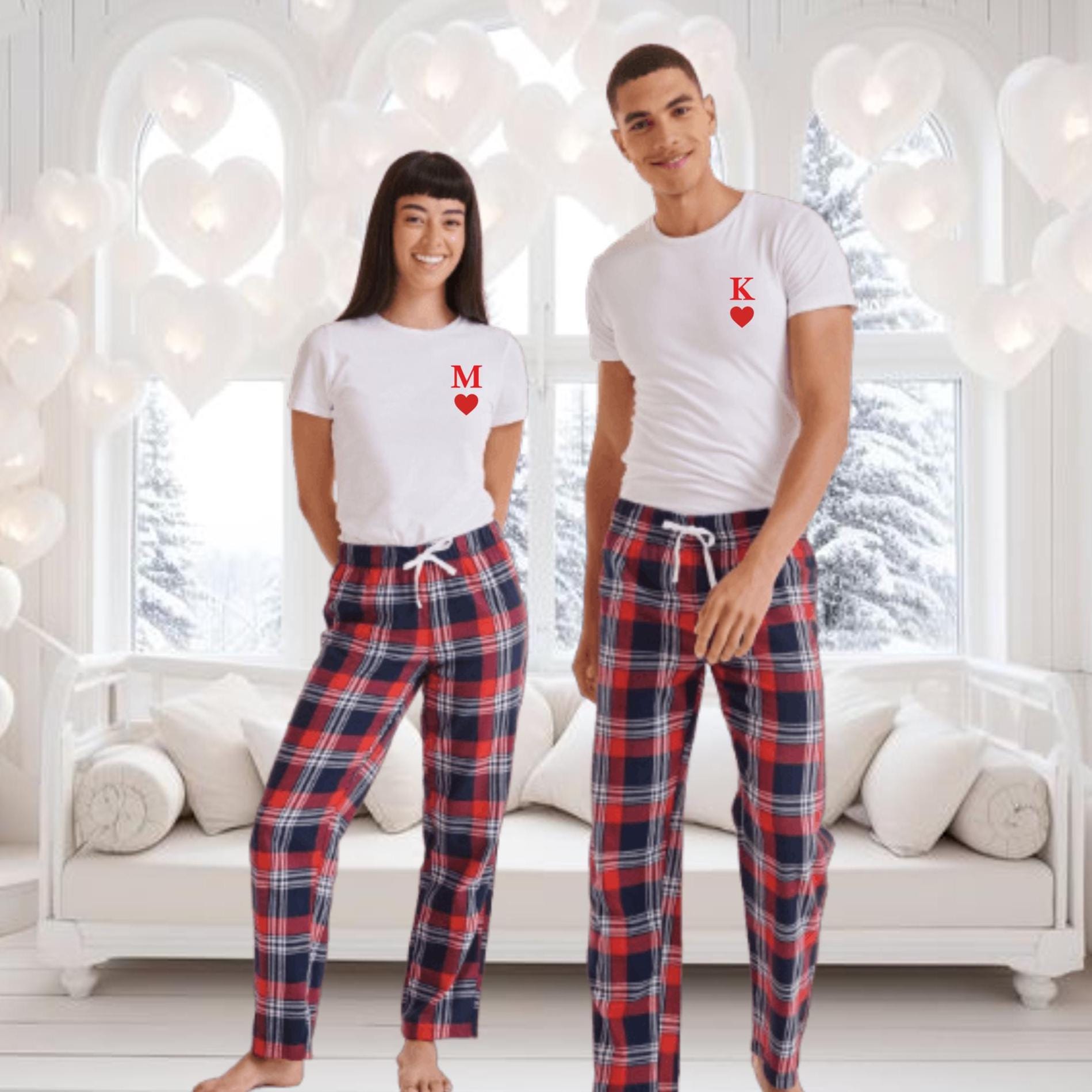 Ensemble pyjama personnalisé pour la Saint-Valentin — lounge pants