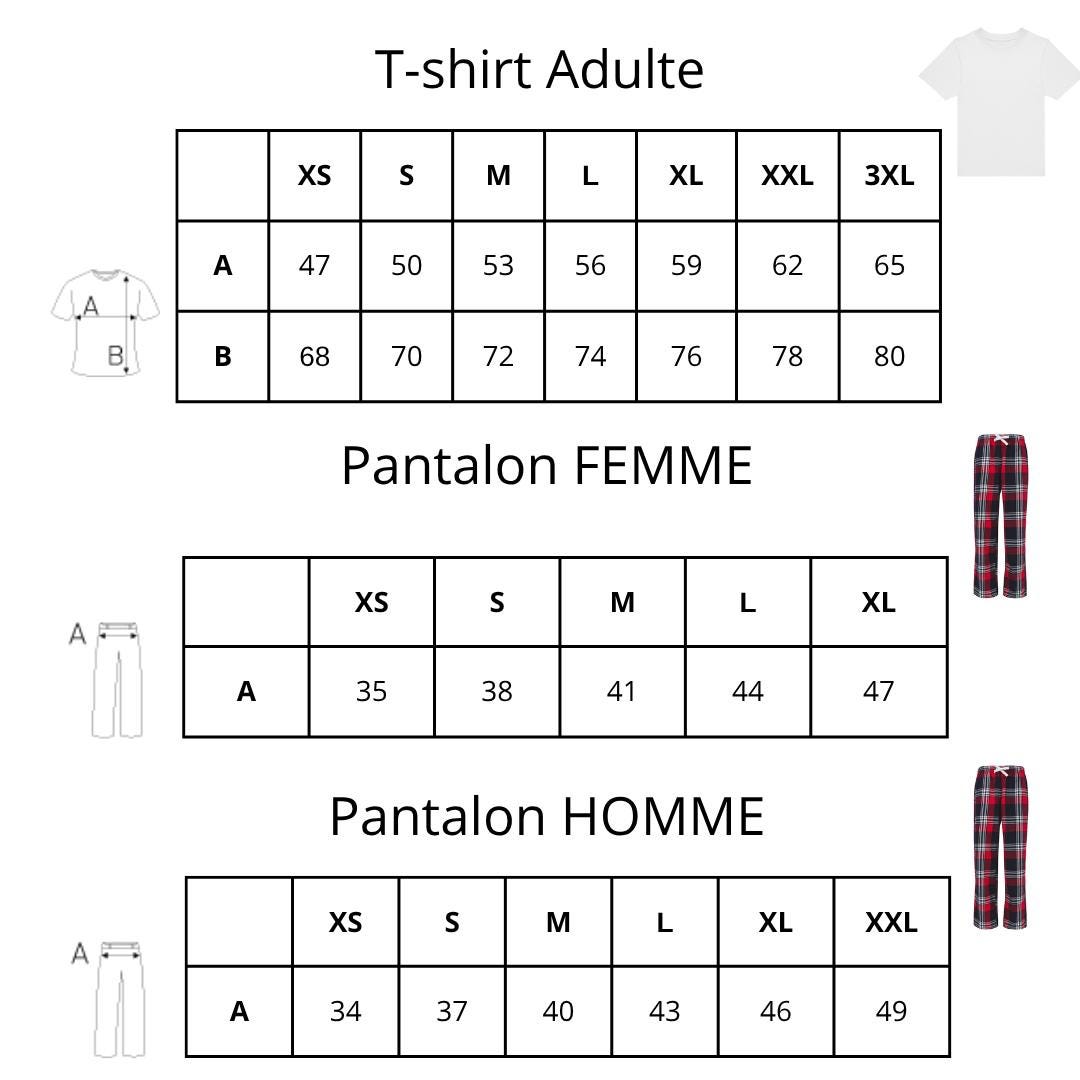 Ensemble pyjama personnalisé pour la Saint-Valentin — matching couple