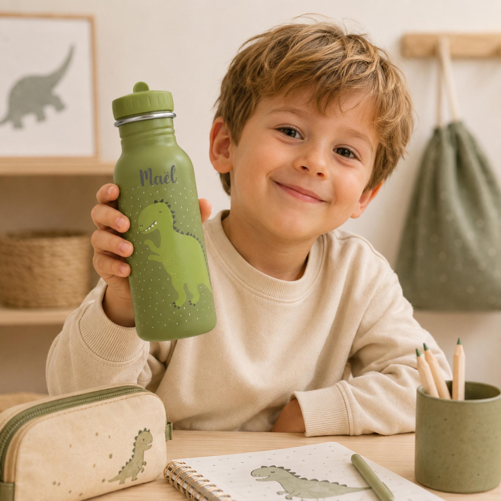 Ensemble sac à dos Dinosaure et Gourde — gourde enfant animal