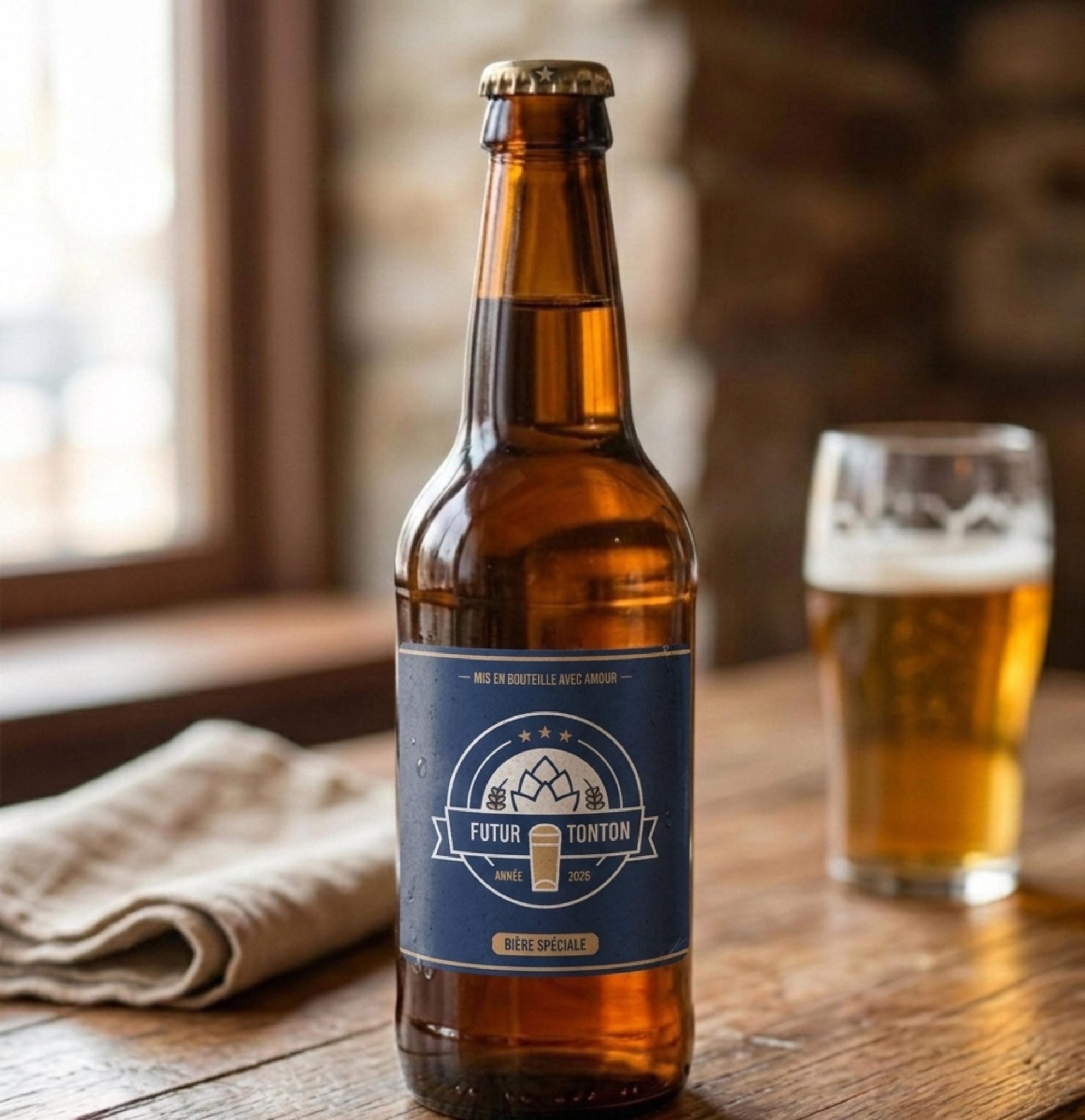 Etiquette Annonce Grossesse Bouteille Bière