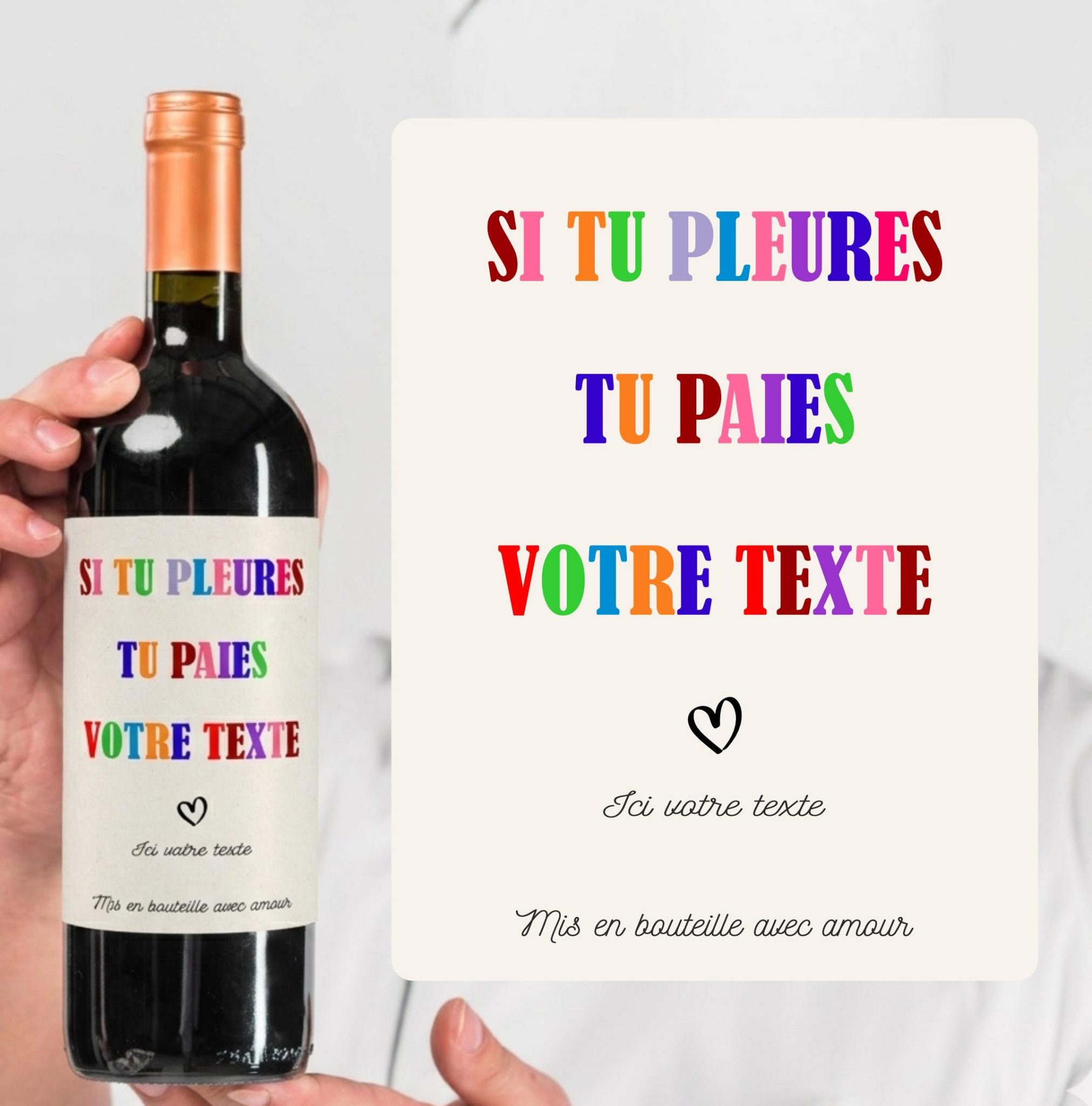 Etiquette bouteille de vin pour annonce — allez devenir grand parent