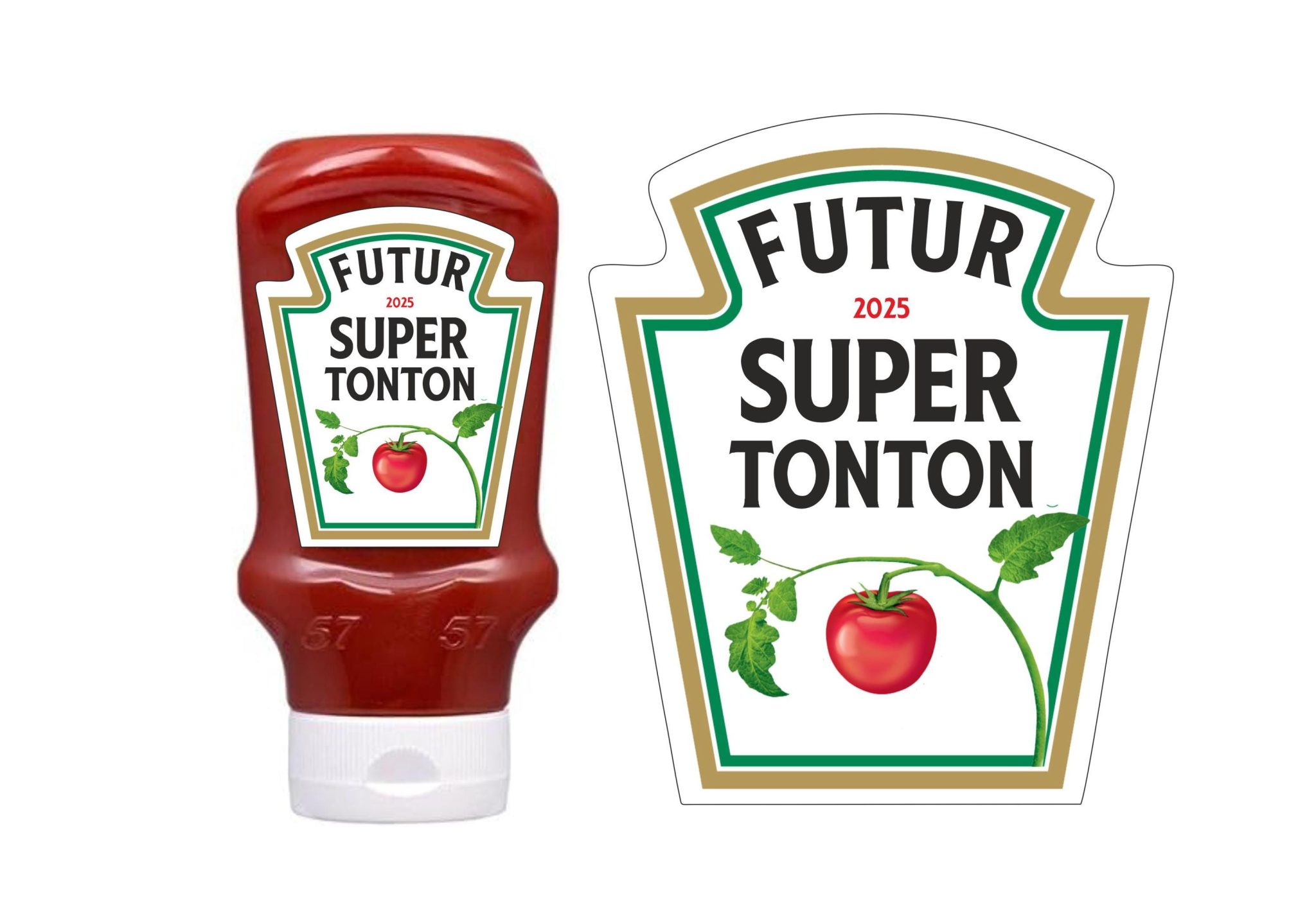 Étiquette bouteille ketchup personnalisée