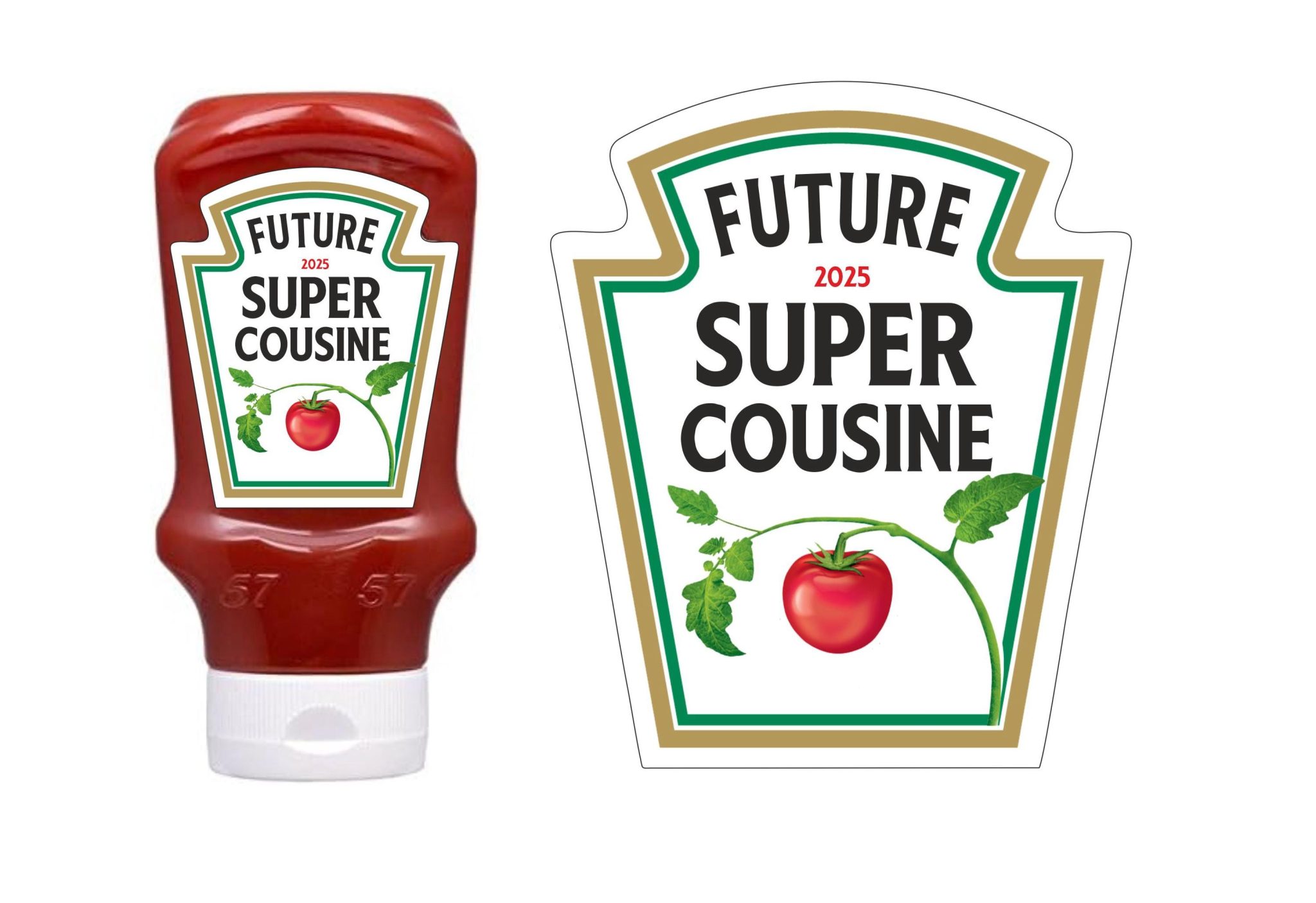 Étiquette bouteille ketchup personnalisée — Annonce grossesse originale