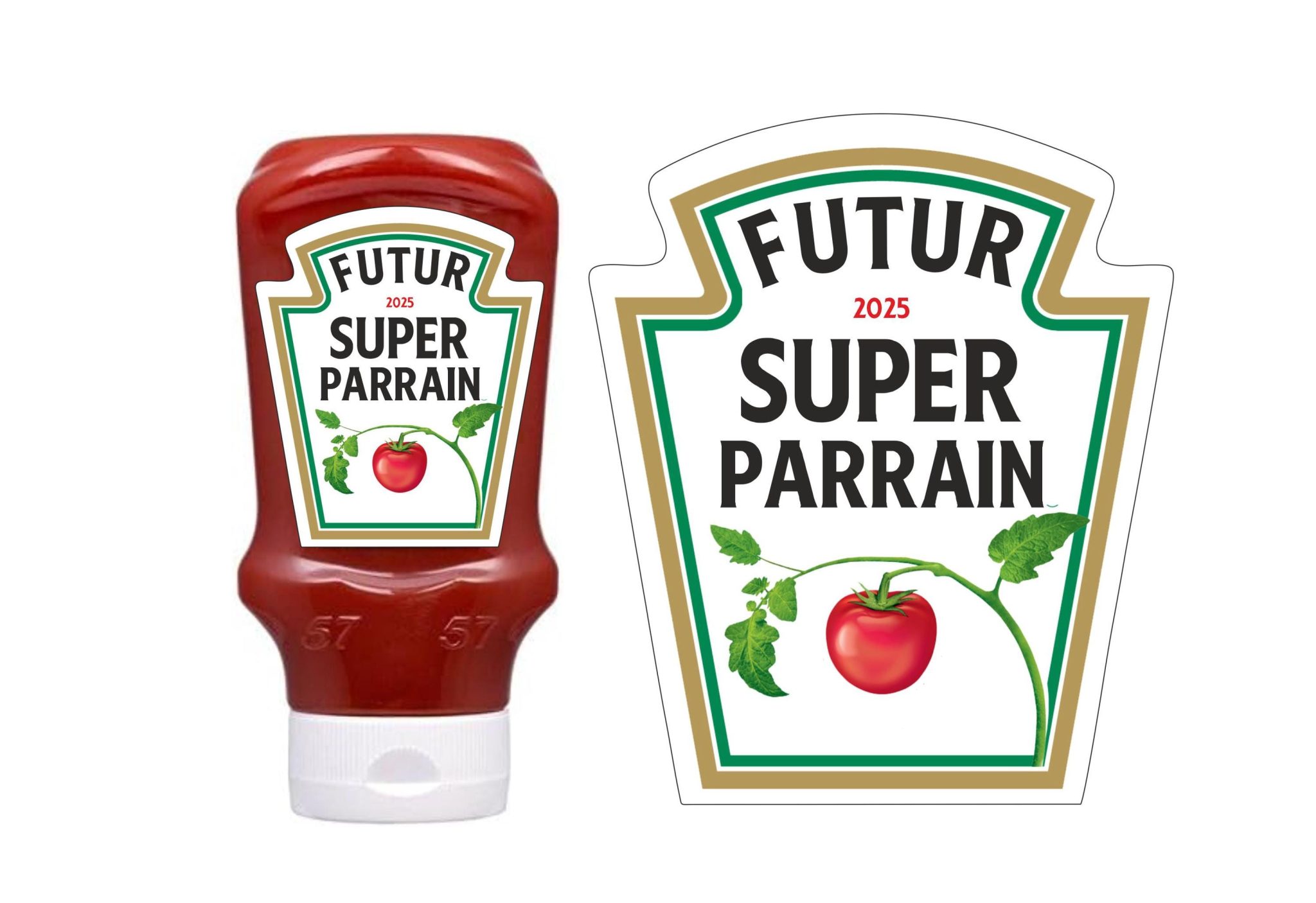 Étiquette bouteille ketchup personnalisée — autocollant bouteille ketchup