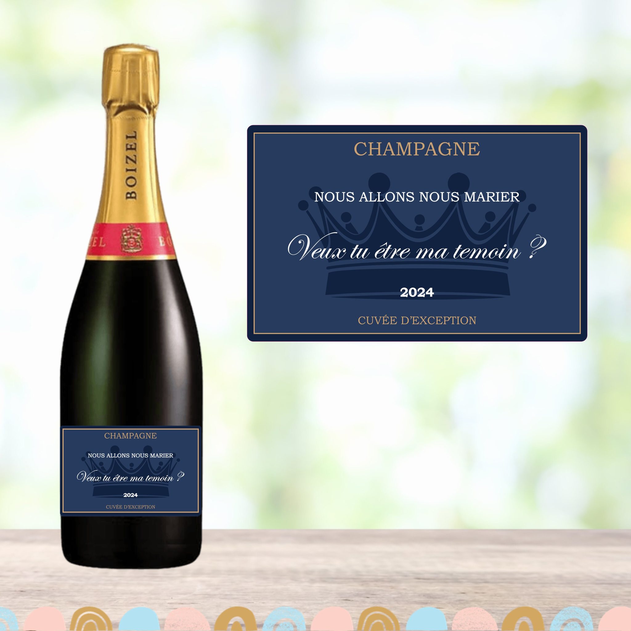 Etiquette de champagne — demande témoin