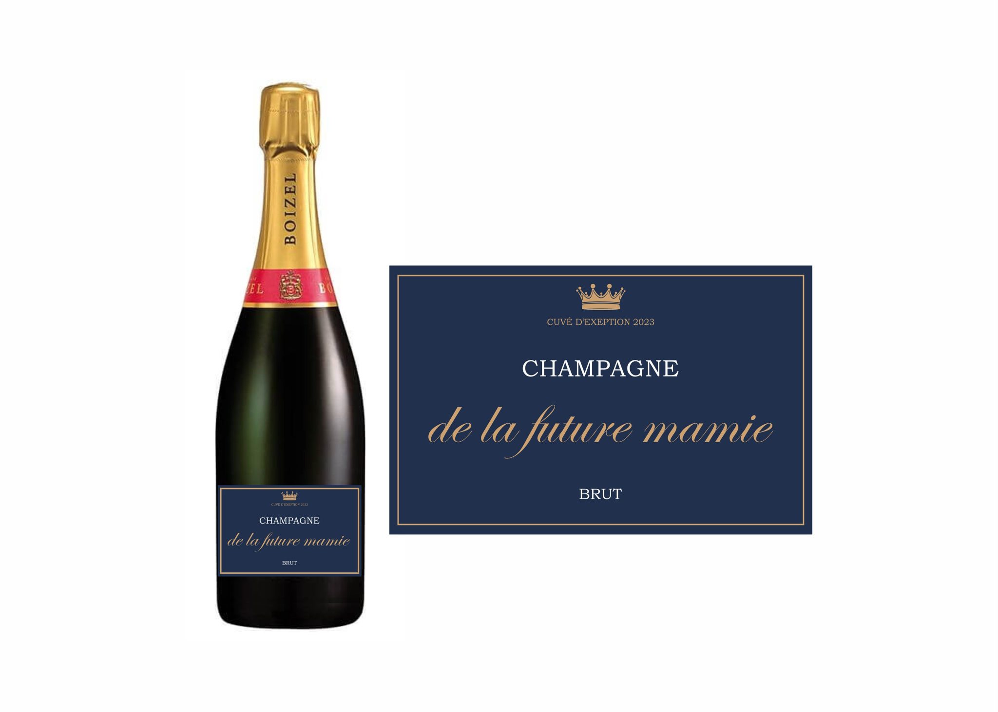 Étiquette de champagne annonce grossesse — annonce grossesse Champagne