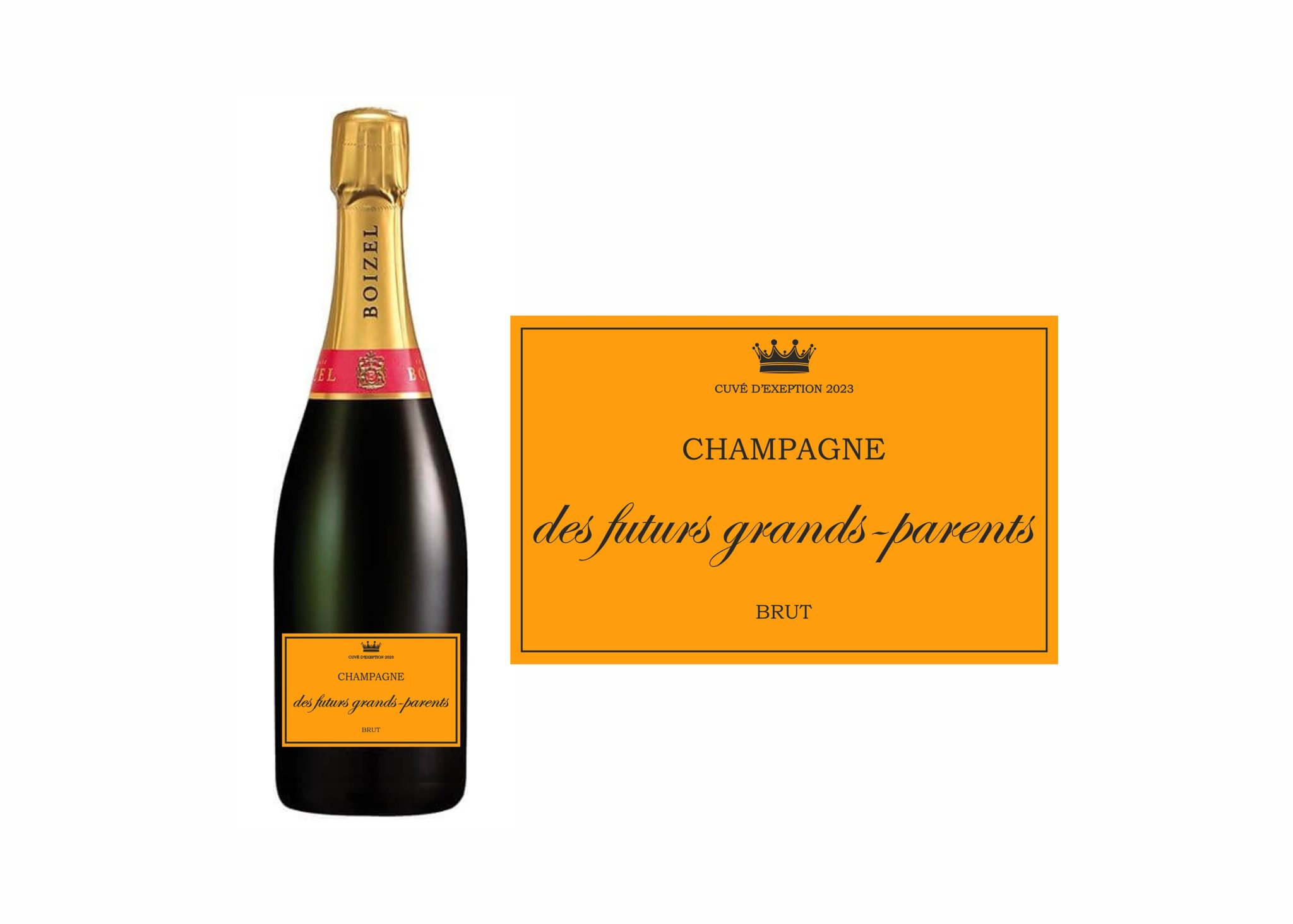 Étiquette de champagne annonce grossesse — annonce originale grossesse
