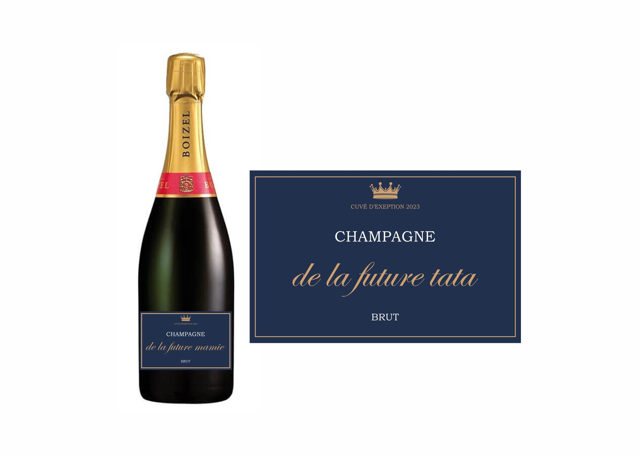 Étiquette de champagne annonce grossesse — étiquette bouteille champagne