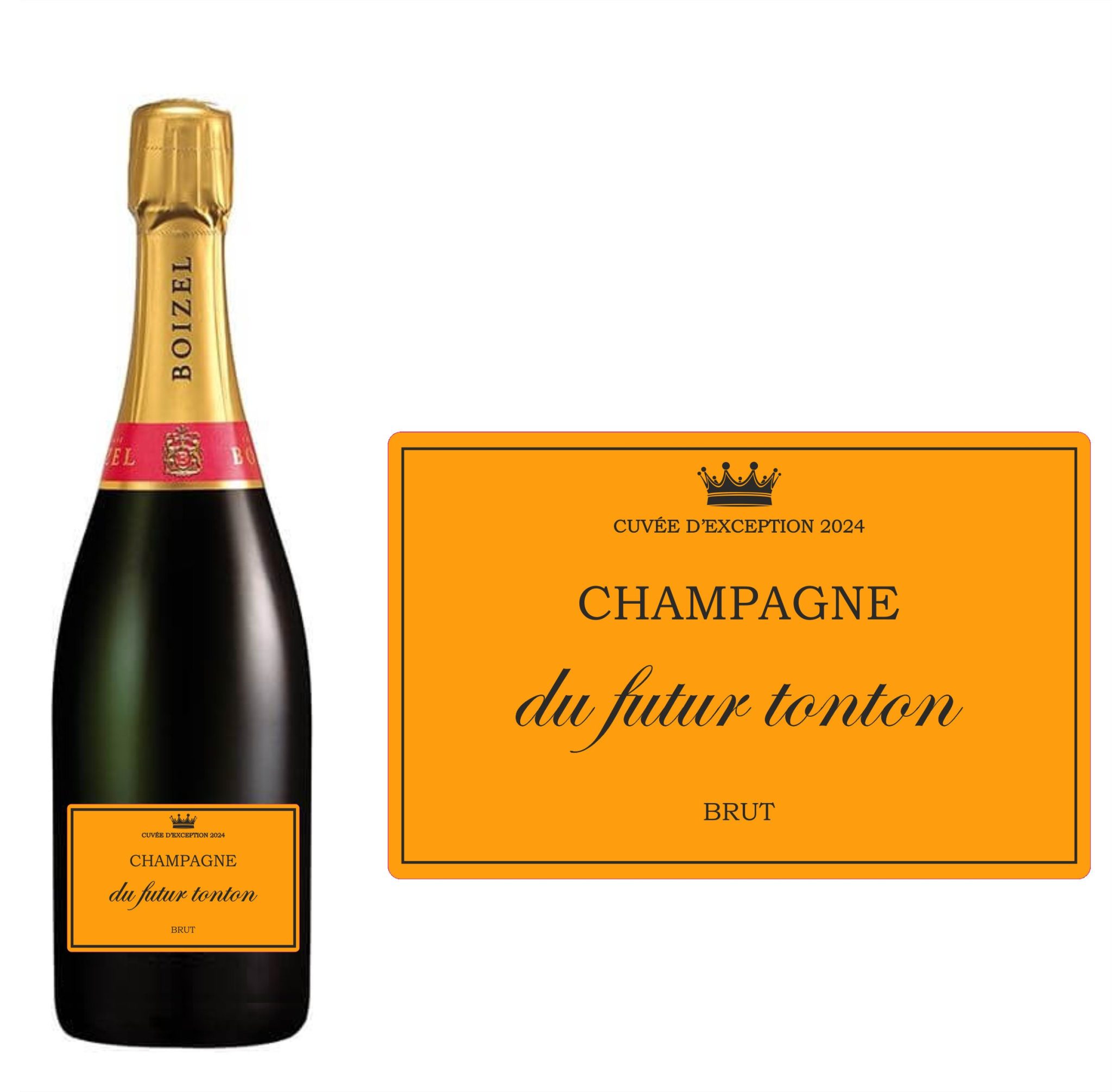 Étiquette de champagne annonce grossesse — annonce grossesse Champagne