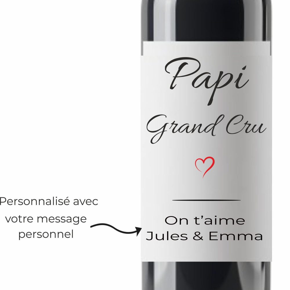 Etiquette pour bouteille de vin à personnaliser