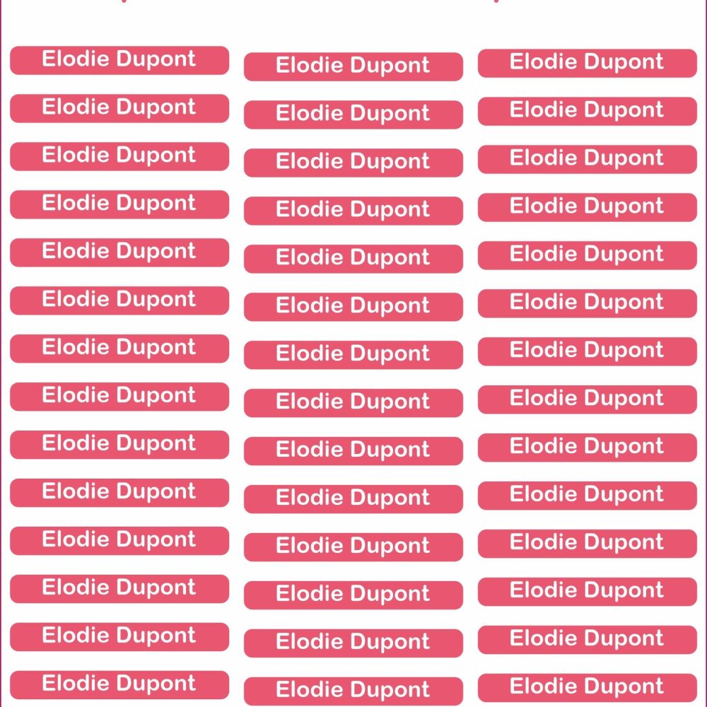 Étiquettes autocollantes et