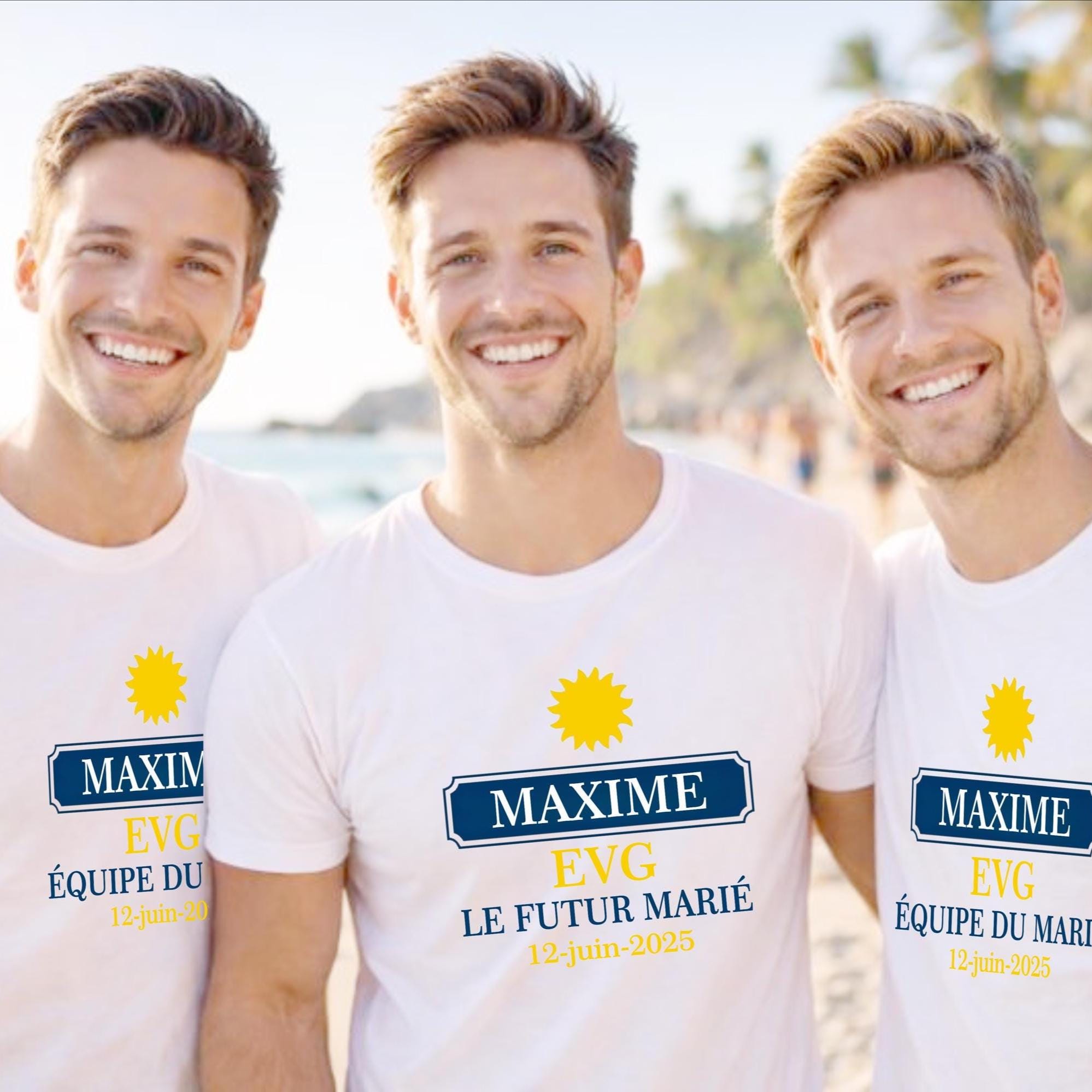 EVG Personnalisé t-shirt team marié — Cadeau EVG