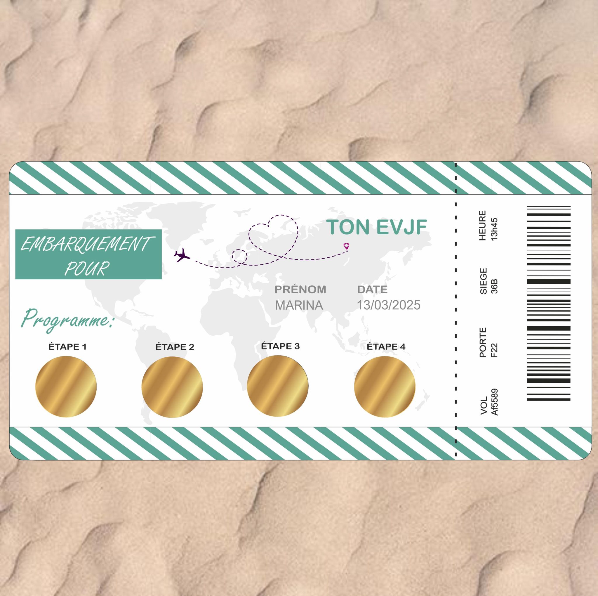 EVJF, Programme evjf à gratter, Carte — EVJF idée